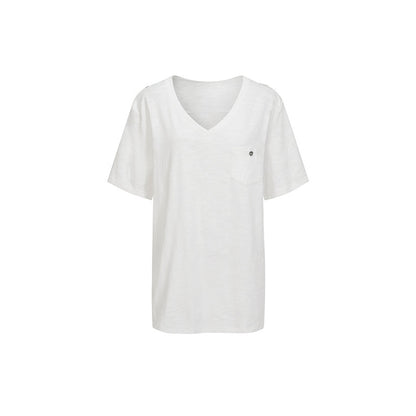 itsdinn_Washed_V-neck_Short_Sleeve_Solid_Loose_Women&