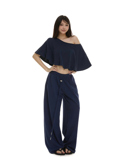 itsdinn Wavy Edge One Shoulder A Line Women&