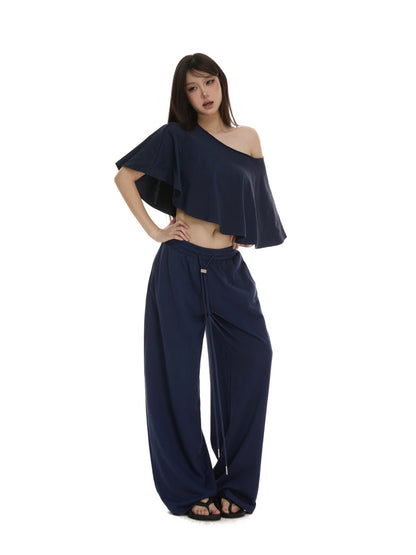itsdinn Wavy Edge One Shoulder A Line Women&
