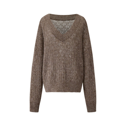 itsdinn_Wide_V-neck_Patterned_Openwork_Women&