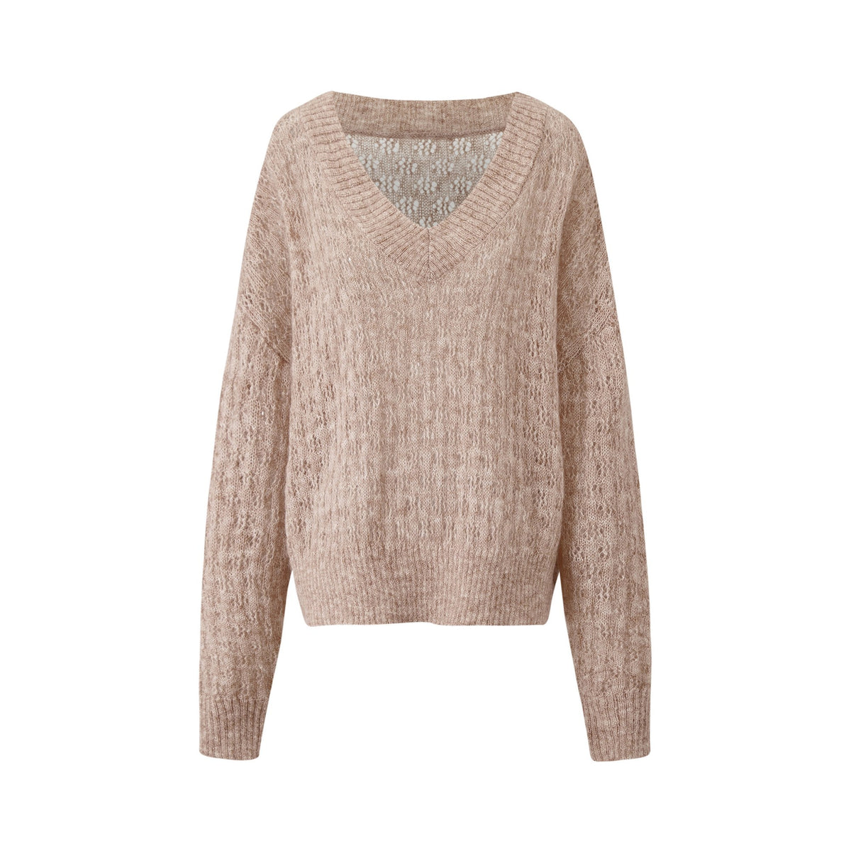 itsdinn_Wide_V-neck_Patterned_Openwork_Women&