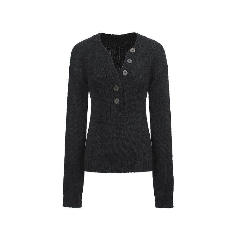 itsdinn_Wood_Tone_Henley_Button_Two_Tone_Chunky_Knit_Women&