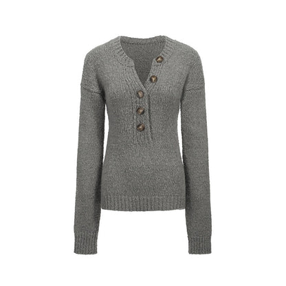 itsdinn_Wood_Tone_Henley_Button_Two_Tone_Chunky_Knit_Women&
