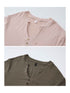 itsdinn_Wooden_Button_Henley_V_Drop_Shoulder_Women&