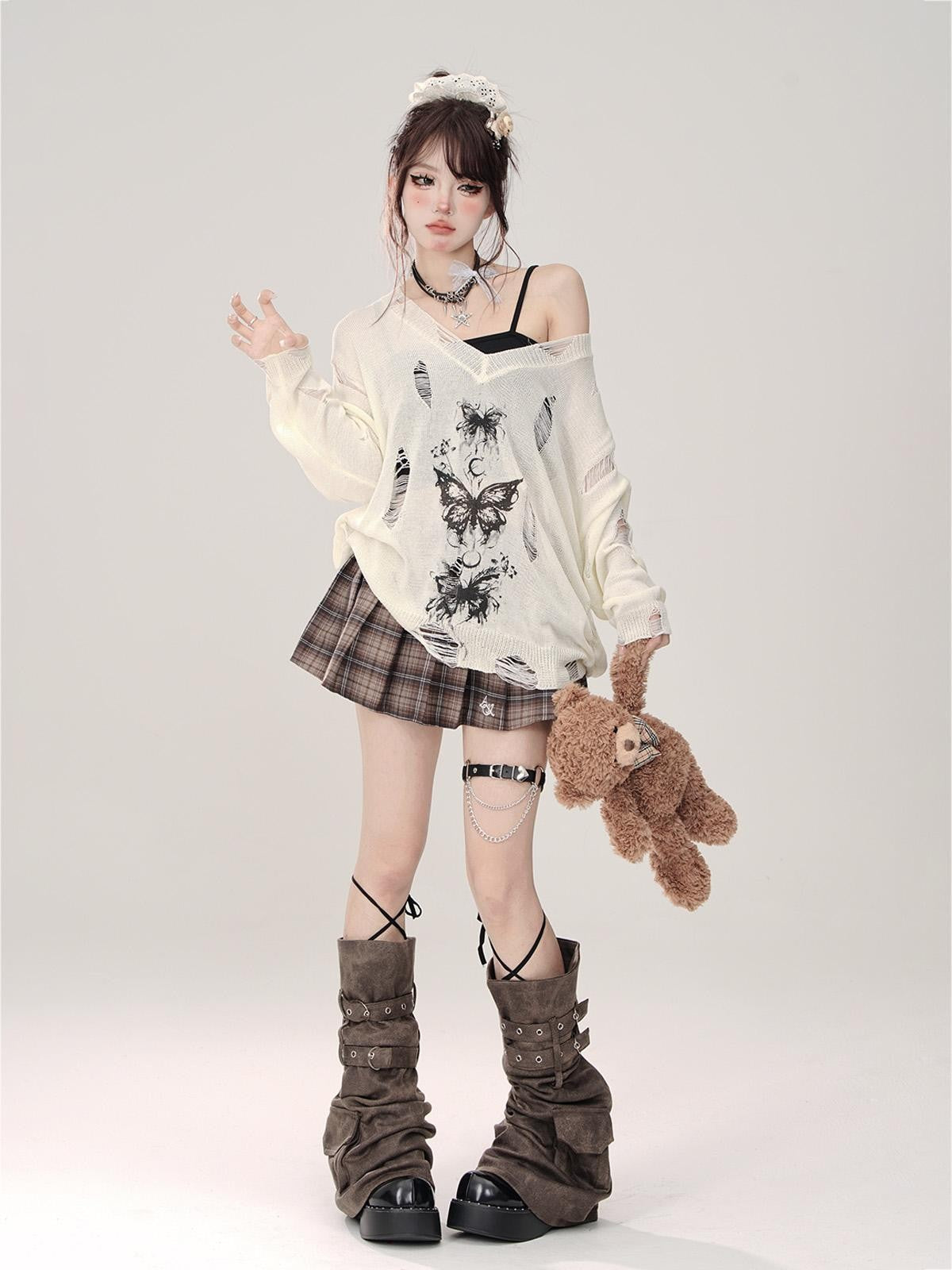kelly kitty Animal Print Long Sleeve Women&