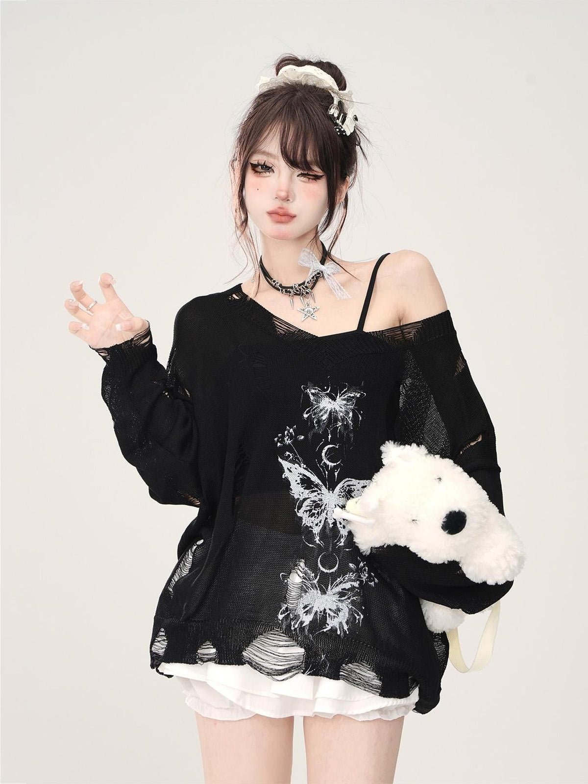 kelly kitty Animal Print Long Sleeve Women&
