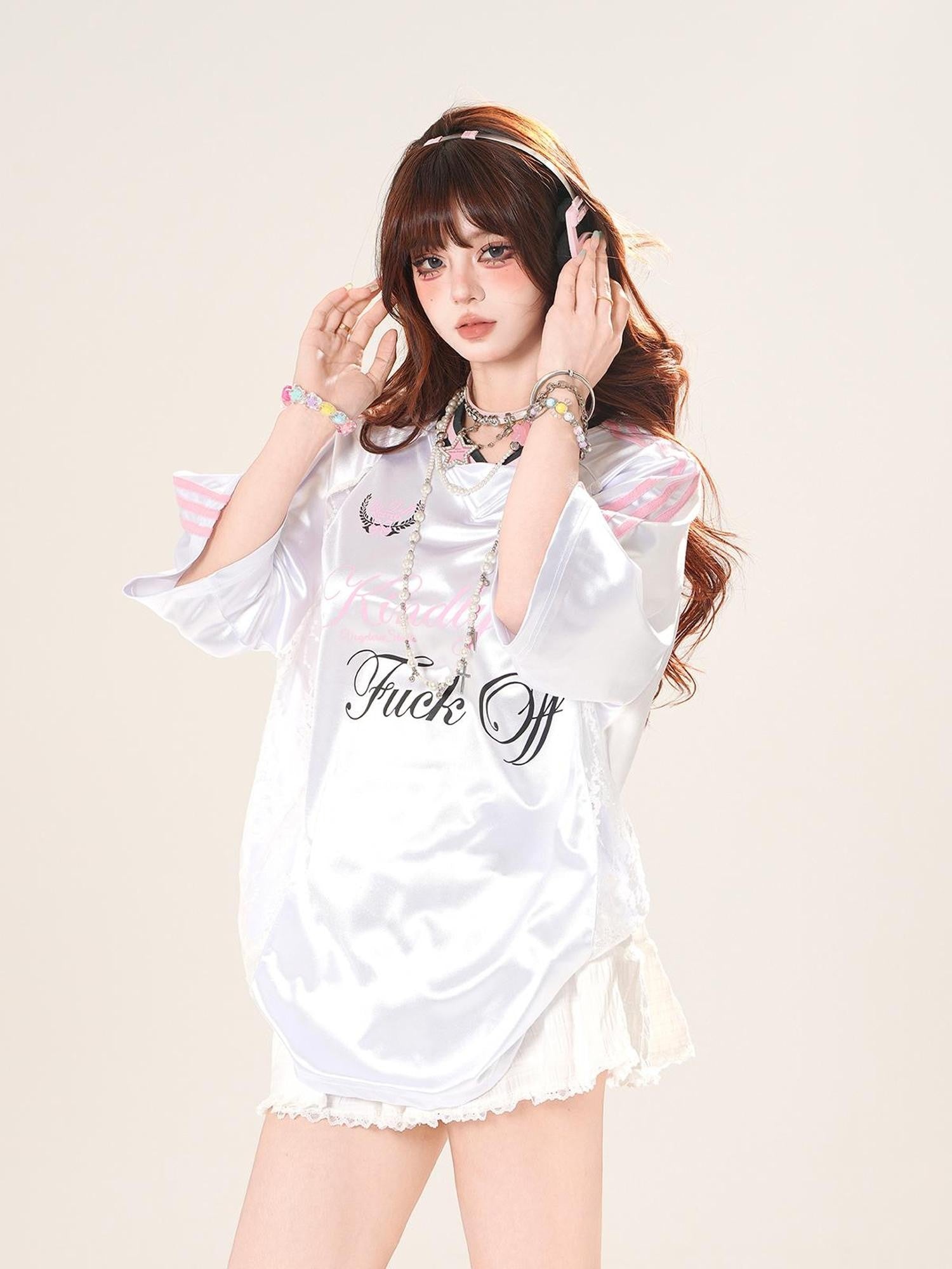 kelly kitty Artistic Lace Patchwork V-neck Women&