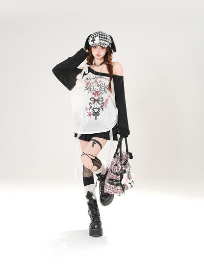 kelly kitty Asymmetric Shoulder Uv Coverup Loose Slim Women&