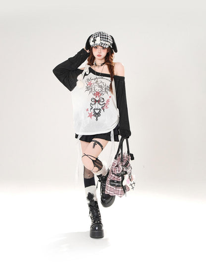 kelly kitty Asymmetric Shoulder Uv Coverup Loose Slim Women&