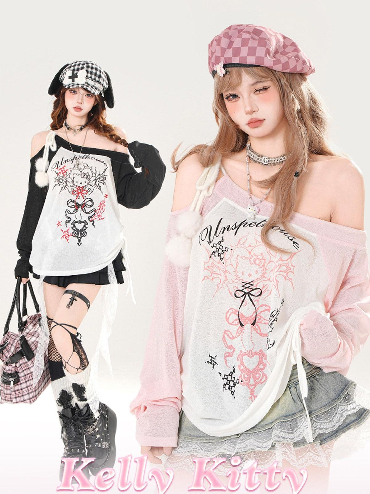 kelly kitty Asymmetric Shoulder Uv Coverup Loose Slim Women&