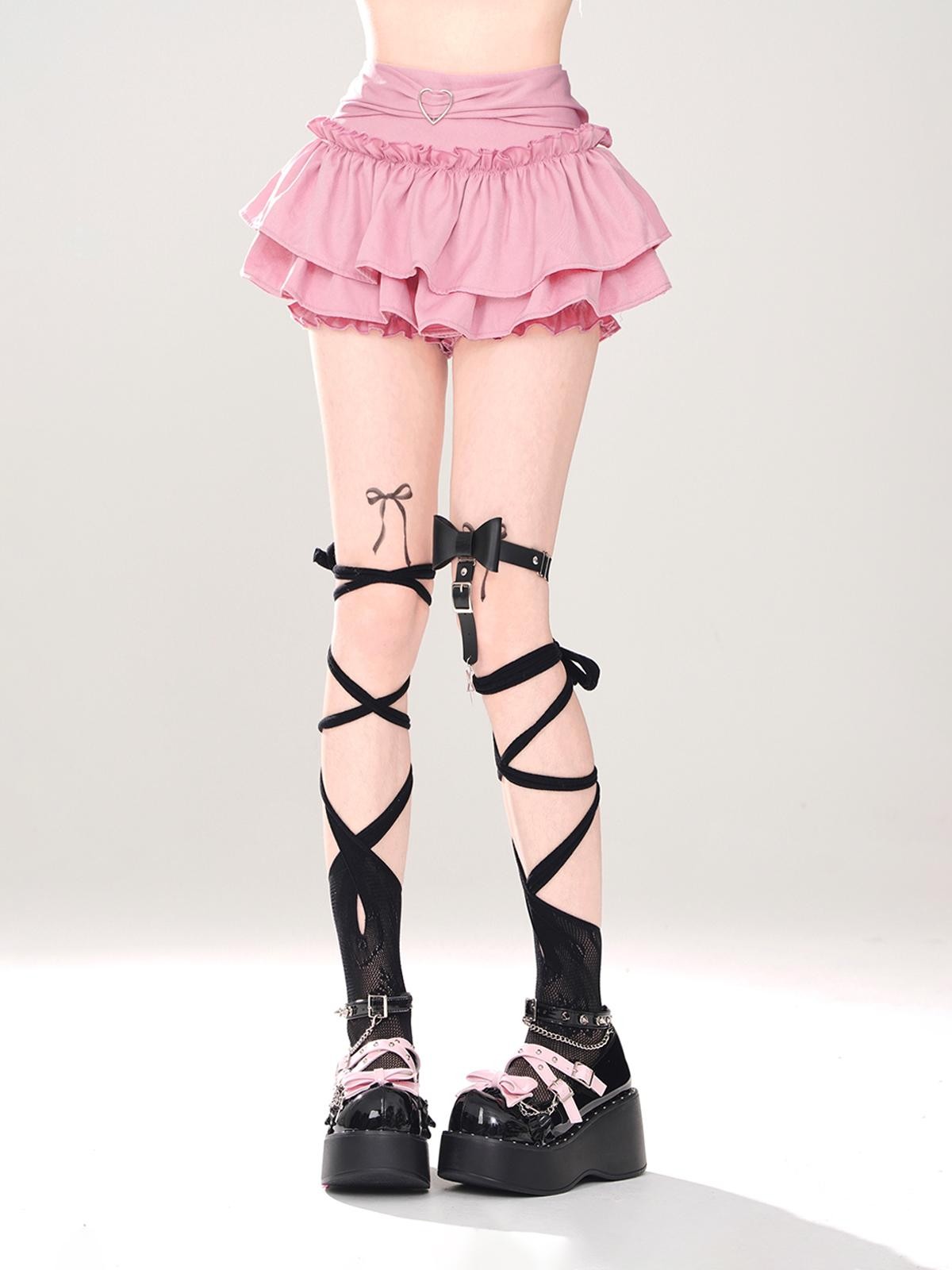 kelly kitty Black A Line Puffed Tiered Slim Women&