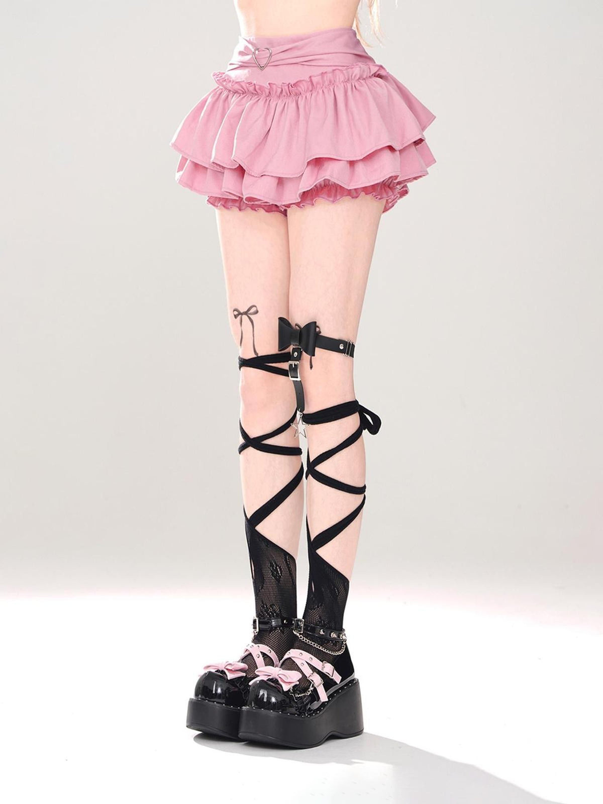 kelly kitty Black A Line Puffed Tiered Slim Women&