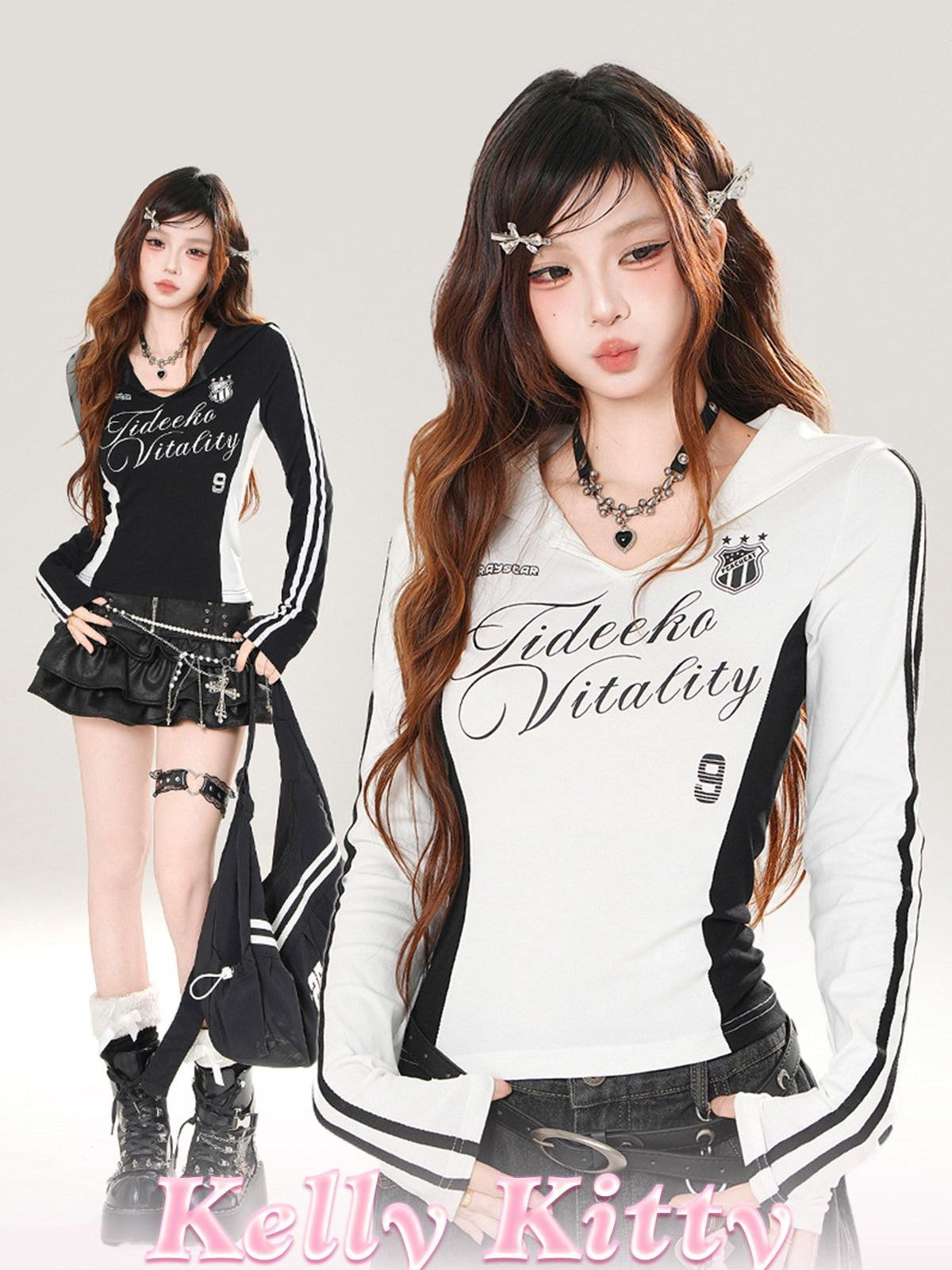 kelly kitty Black American Sailor Collar Waist Cinch Slimming Women&