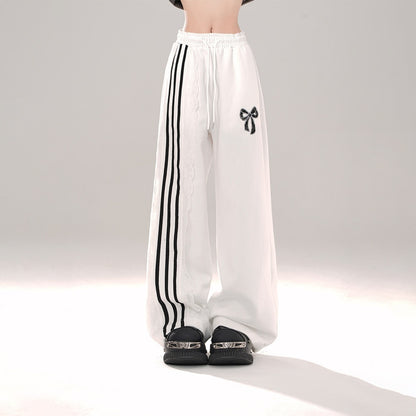 kelly_kitty_Black_Sporty_Ballet_Lace_Striped_Straight_Relaxed_Women&