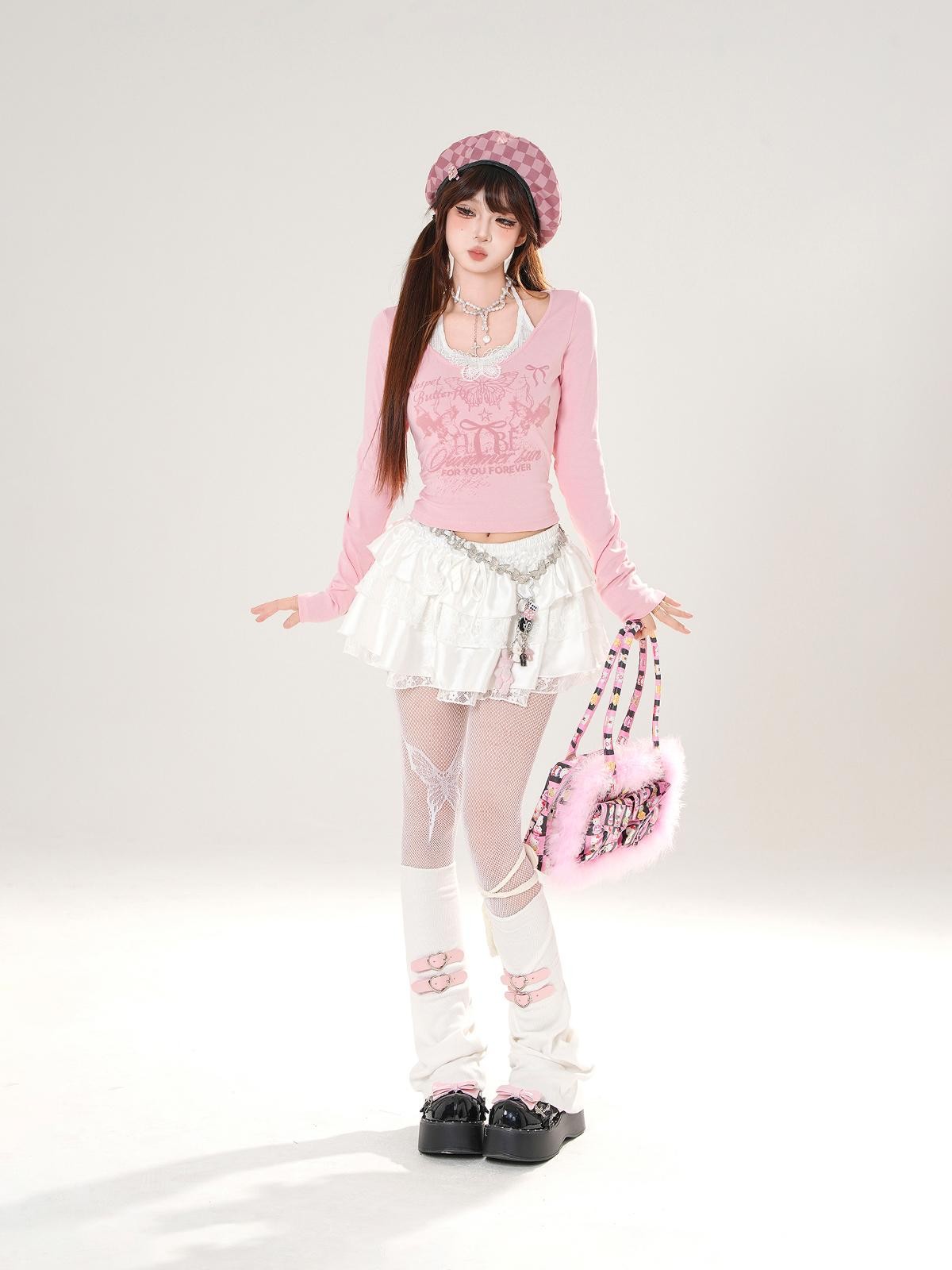 kelly kitty Cherry Graphic Print Casual Women&