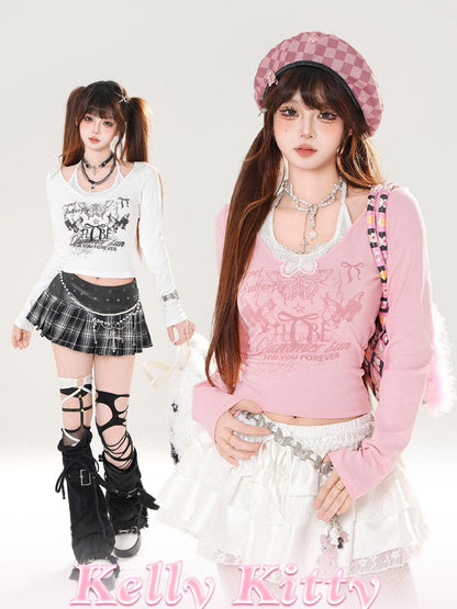 kelly kitty Cherry Graphic Print Casual Women&
