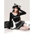 kelly_kitty_Cropped_Slimming_Lace_Splice_V-neck_Women&
