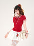 kelly_kitty_Cute_Spliced_Henley_Cross_Print_Women&