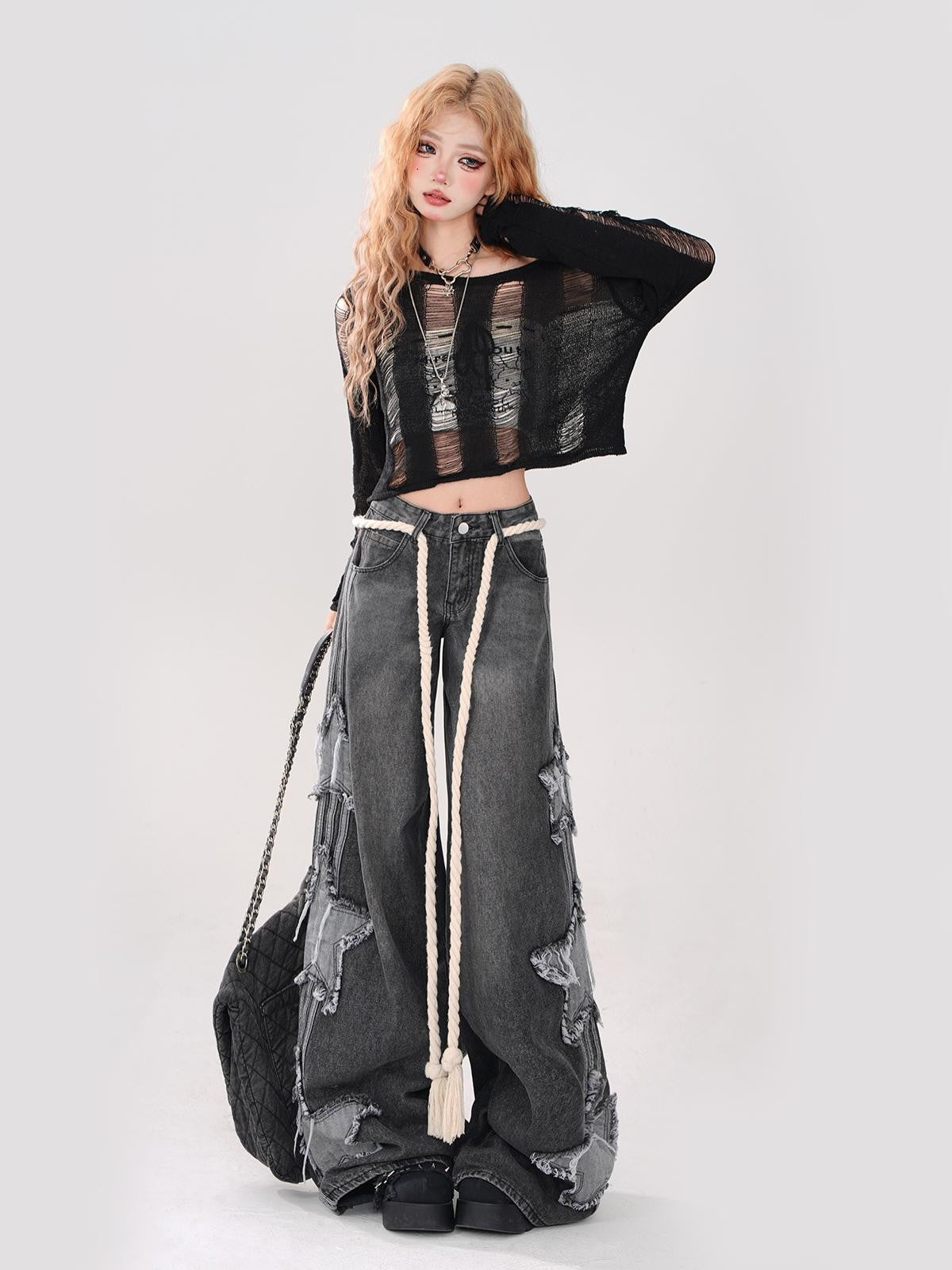 kelly kitty Cutout Asymmetric Cropped Street Women&