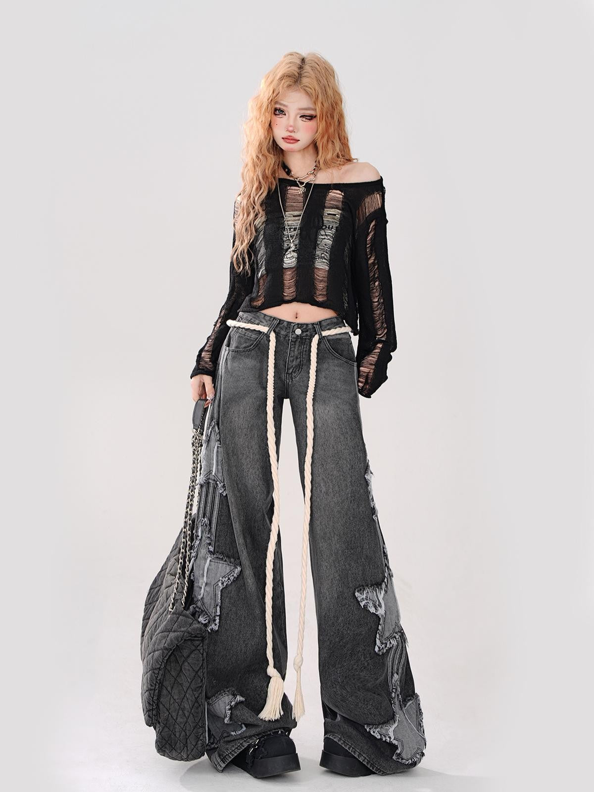kelly kitty Cutout Asymmetric Cropped Street Women&