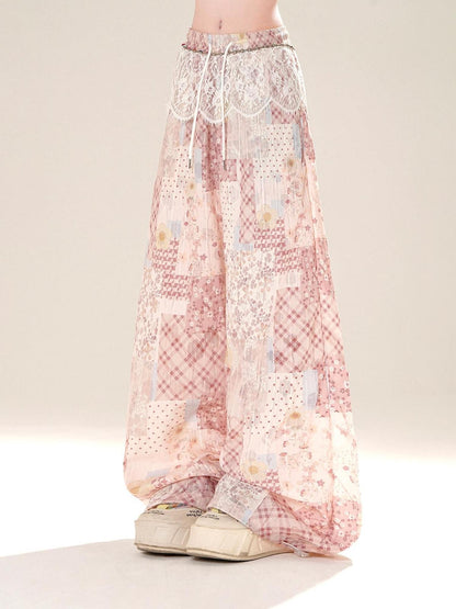 kelly kitty Floral Scroll Print Relaxed Loose Slimming Women&