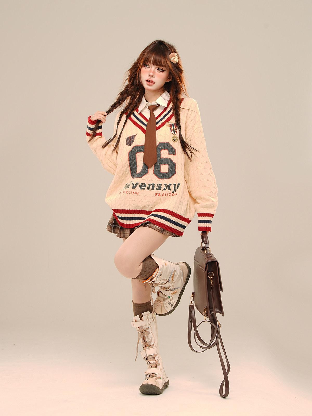 kelly kitty Girlish Schoolgirl Plaid A Line Women&