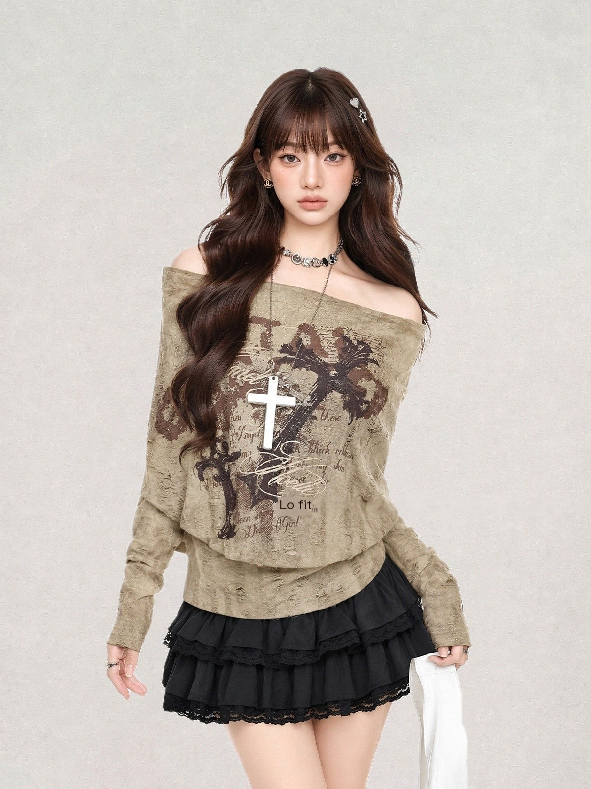 kelly_kitty_Itaewon_Stroll_Off_Shoulder_Distressed_Cape_Women&