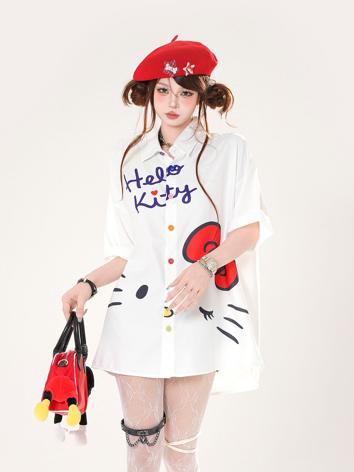 kelly_kitty_Kitten_Print_Sweet_Short_Sleeve_Slimming_Uv_Protection_Women&