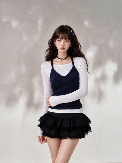 kelly_kitty_Korean_Halter_Vest_Slim_Fit_Two_Piece_Women&