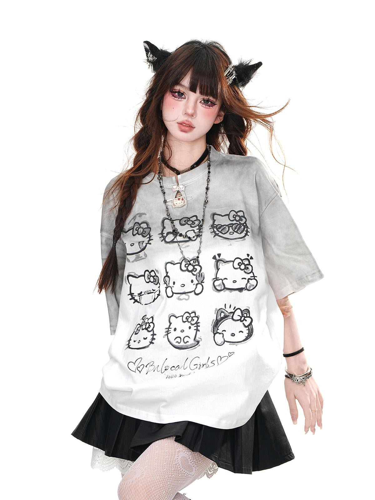 kelly kitty Korean Straight Shoulder Slimming Women&