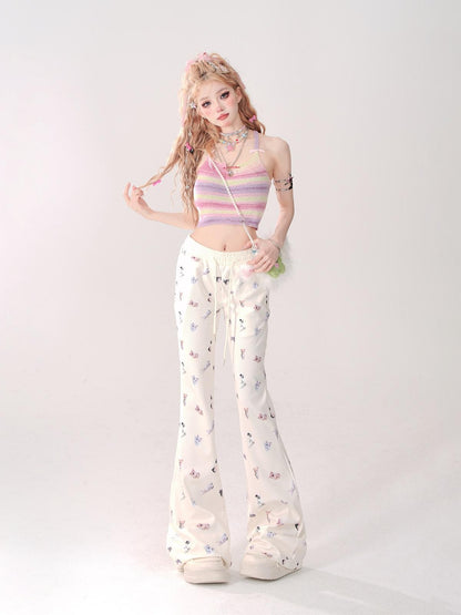 kelly kitty Leg Lengthening Slimming Elastic Drawstring Waist Women&