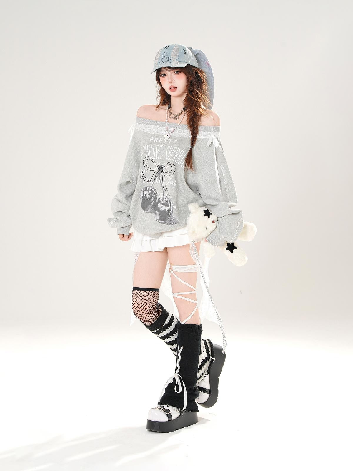 kelly kitty Leggy Lace Mid Waist Casual Standard Women&