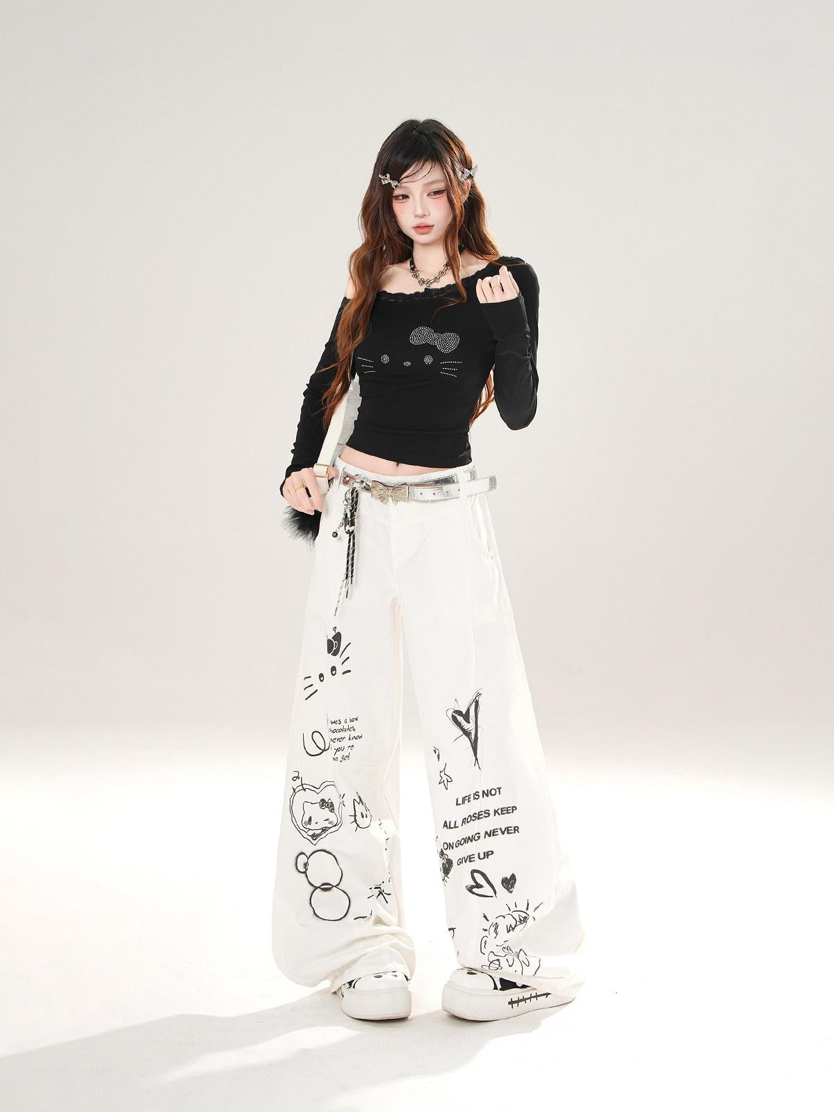 kelly kitty Lightweight Draped Loose Slimming American Style Women&