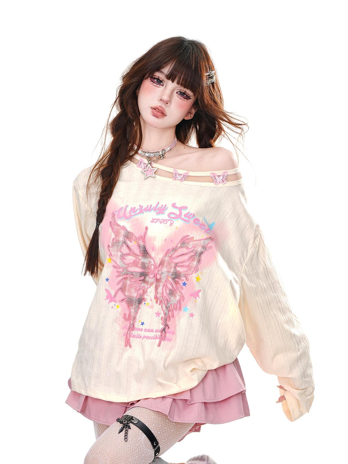 kelly kitty Moisture Wicking Butterfly Bow Print Women&