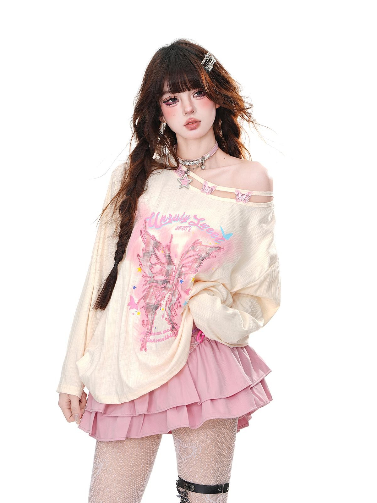 kelly kitty Moisture Wicking Butterfly Bow Print Women&