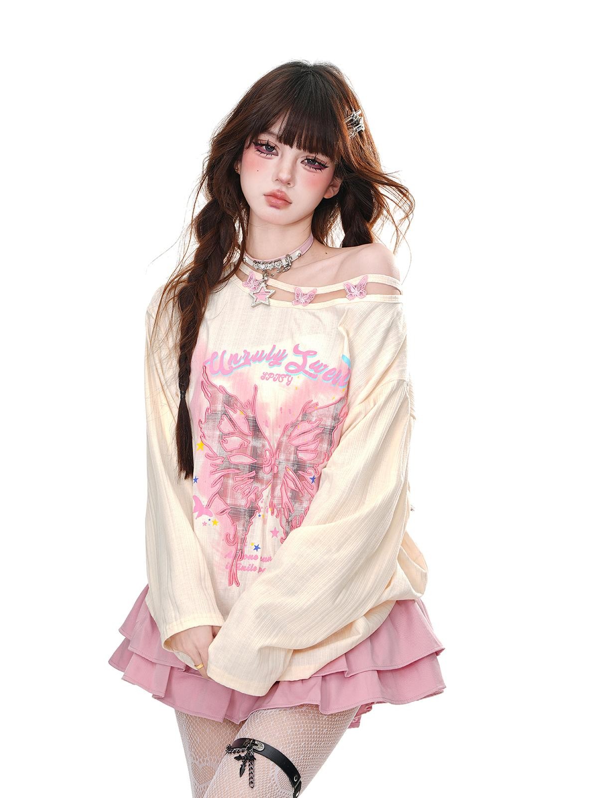 kelly kitty Moisture Wicking Butterfly Bow Print Women&