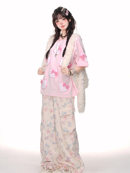 kelly kitty Playful Slouchy Boyfriend Relaxed Straight Slimming Women&