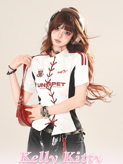 kelly kitty Rebel Cross Print Set Shoulder Women&