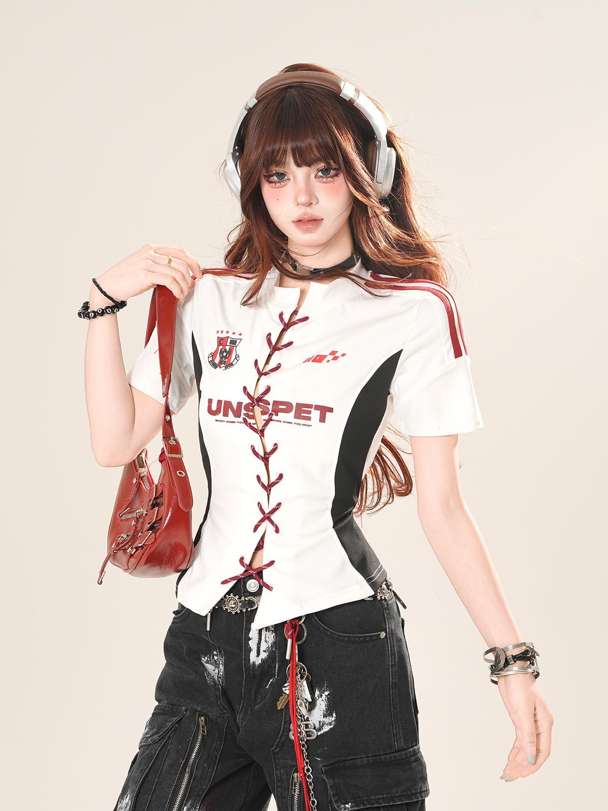 kelly kitty Rebel Cross Print Set Shoulder Women&