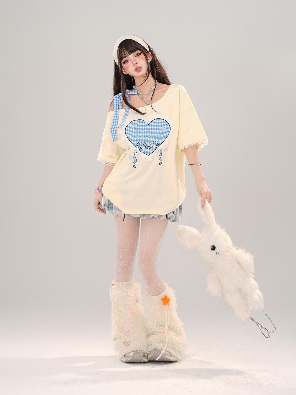 kelly kitty Soft Milk Candy Pastel Cloud Motif Print Women&
