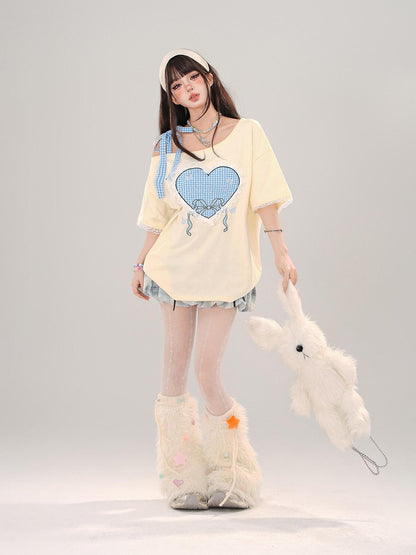 kelly kitty Soft Milk Candy Pastel Cloud Motif Print Women&