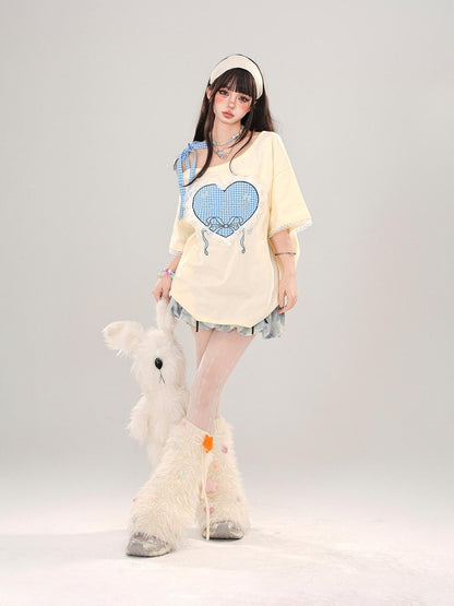 kelly kitty Soft Milk Candy Pastel Cloud Motif Print Women&