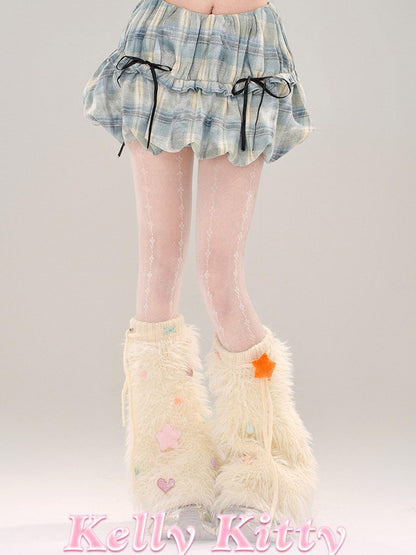 kelly kitty Soft Milk Candy Pastel Cloud Motif Print Women&