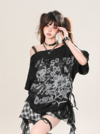 kelly_kitty_Street_Graffiti_One_Shoulder_Women&