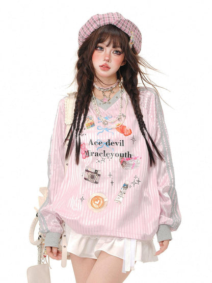 kelly kitty Sweet Relaxed Colorblock Plaid Women&