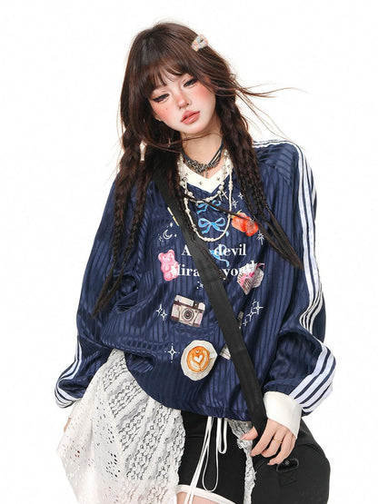 kelly kitty Sweet Relaxed Colorblock Plaid Women&