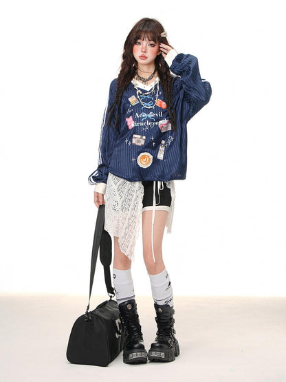 kelly kitty Sweet Relaxed Colorblock Plaid Women&