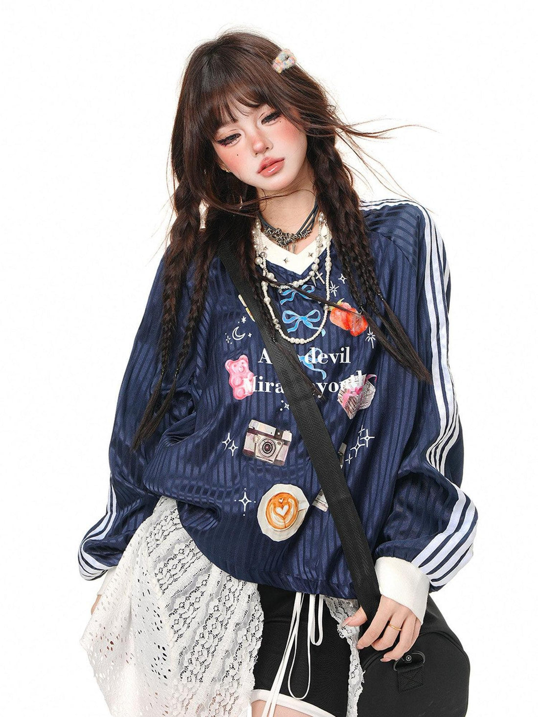 kelly kitty Sweet Relaxed Colorblock Plaid Women&