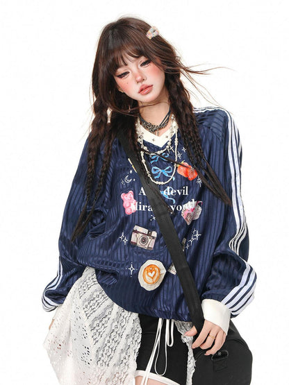 kelly kitty Sweet Relaxed Colorblock Plaid Women&