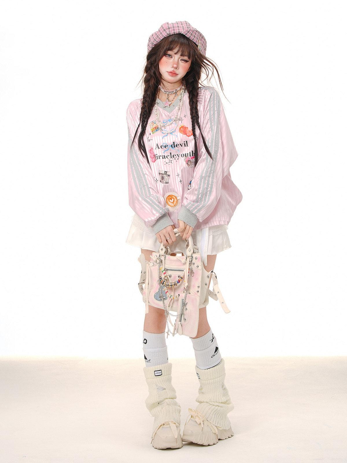 kelly kitty Sweet Relaxed Colorblock Plaid Women&